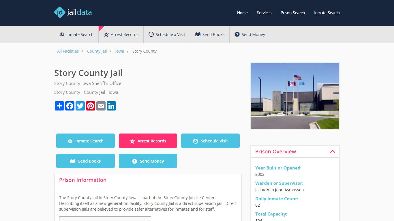 Story County Jail: Inmates Roster, Visitation, Bail, Send Money or Mail ...